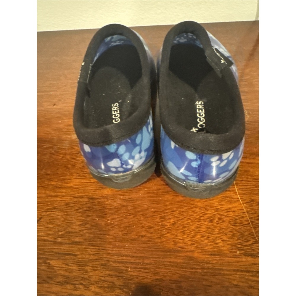 Sloggers Womens Blue Paw Print Garden Rain Shoes Size 7 Waterproof Slip On - Picture 3 of 9